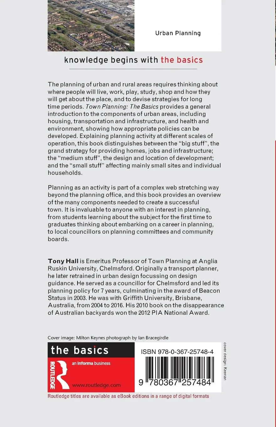 Rückseite: 9780367257484 | Town Planning | The Basics | Tony Hall | Taschenbuch | Englisch | 2019