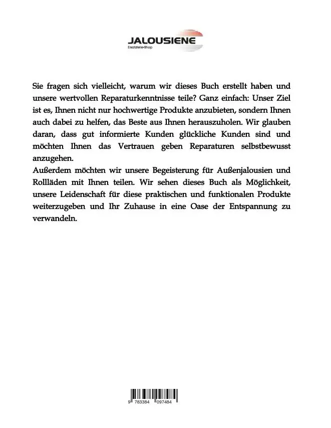 Rückseite: 9783384097484 | Reparaturanleitungen für Außenjalousien und Rollläden | Knecht | Buch