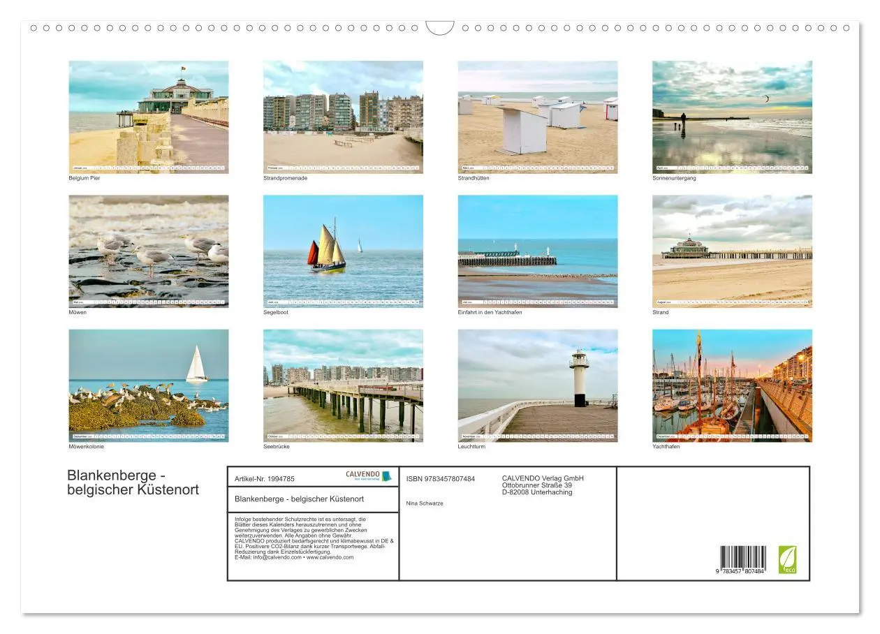 Bild: 9783457807484 | Blankenberge - belgischer Küstenort (Wandkalender 2026 DIN A2...