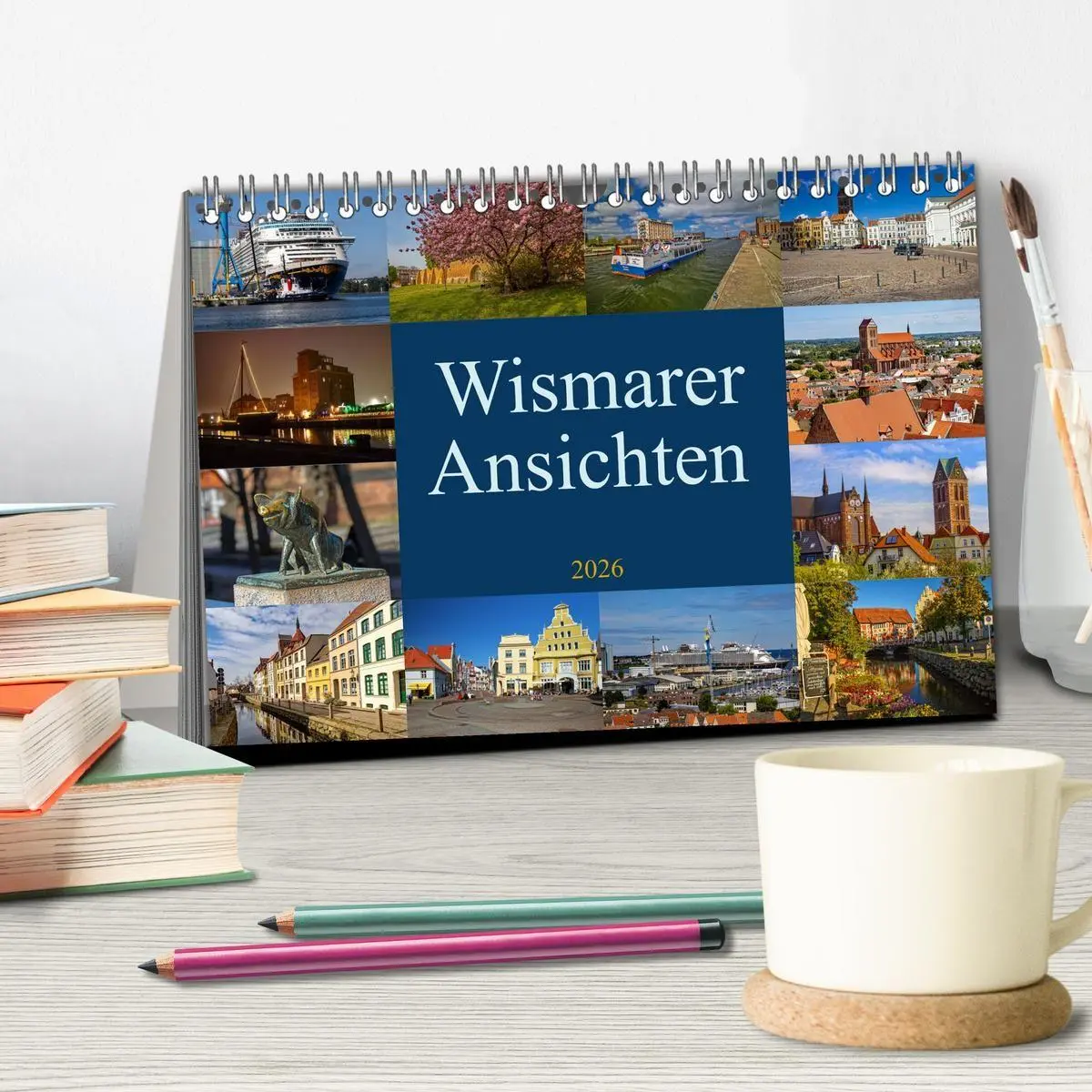 Bild: 9783516067484 | Wismarer Ansichten 2026 (Tischkalender 2026 DIN A5 quer), CALVENDO...