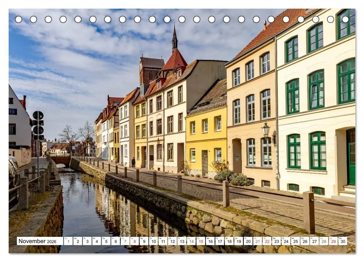 Bild: 9783516067484 | Wismarer Ansichten 2026 (Tischkalender 2026 DIN A5 quer), CALVENDO...