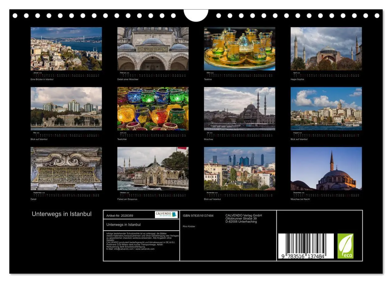 Bild: 9783516137484 | Unterwegs in Istanbul (Wandkalender 2026 DIN A4 quer), CALVENDO...