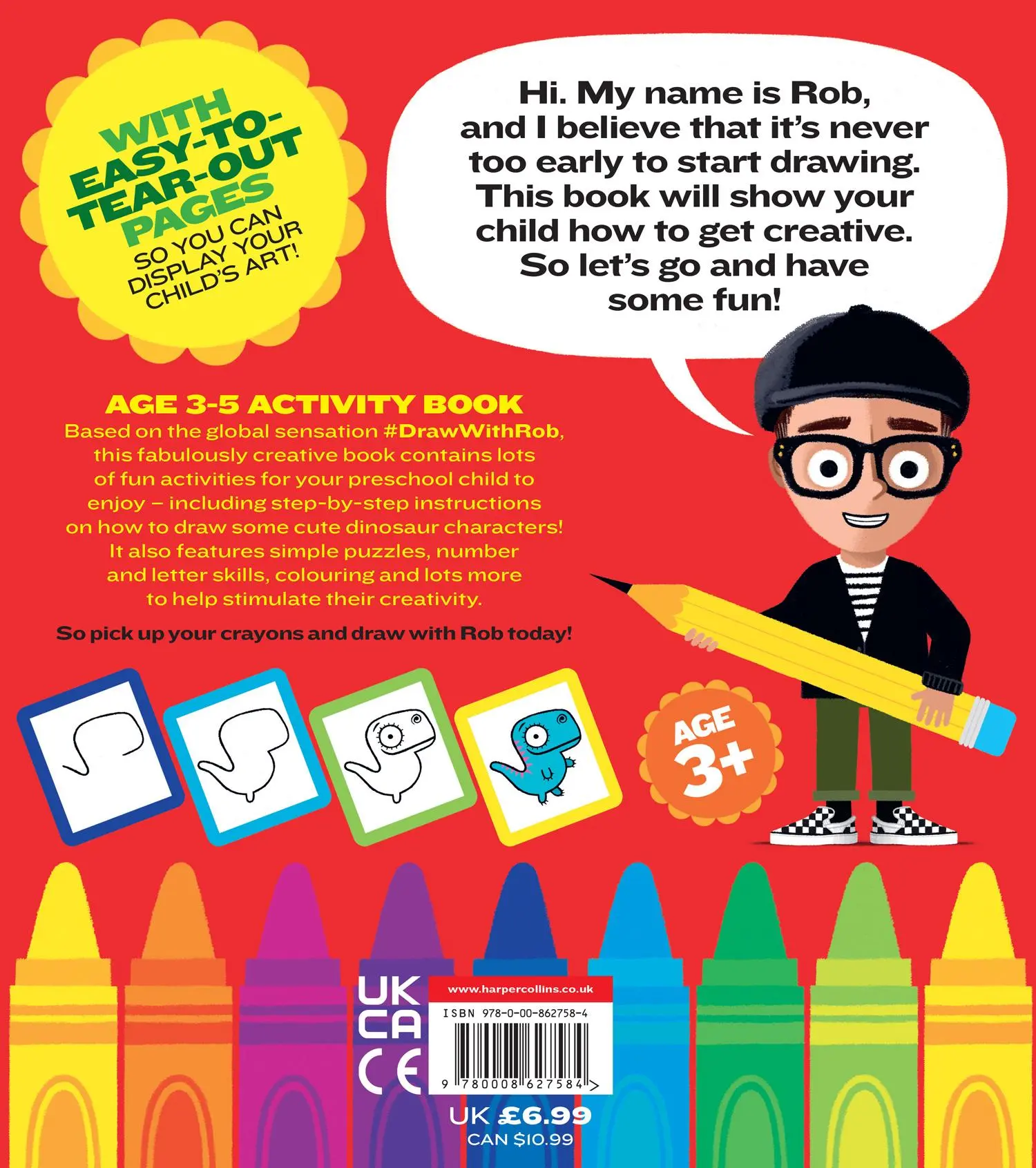 Rückseite: 9780008627584 | My First Draw With Rob: Dinosaurs | Rob Biddulph | Taschenbuch | 2023