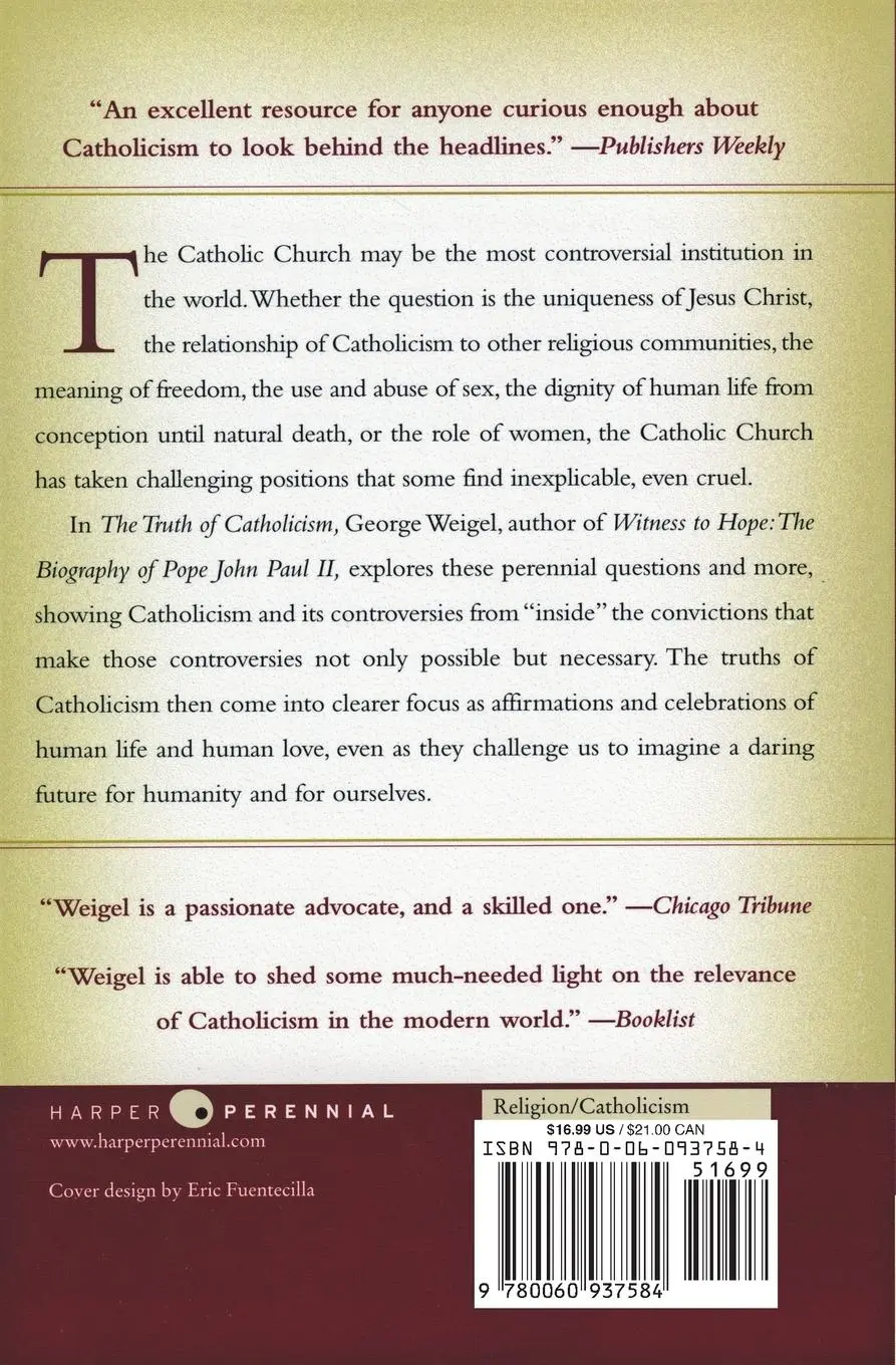 Rückseite: 9780060937584 | The Truth of Catholicism | George Weigel | Taschenbuch | Englisch