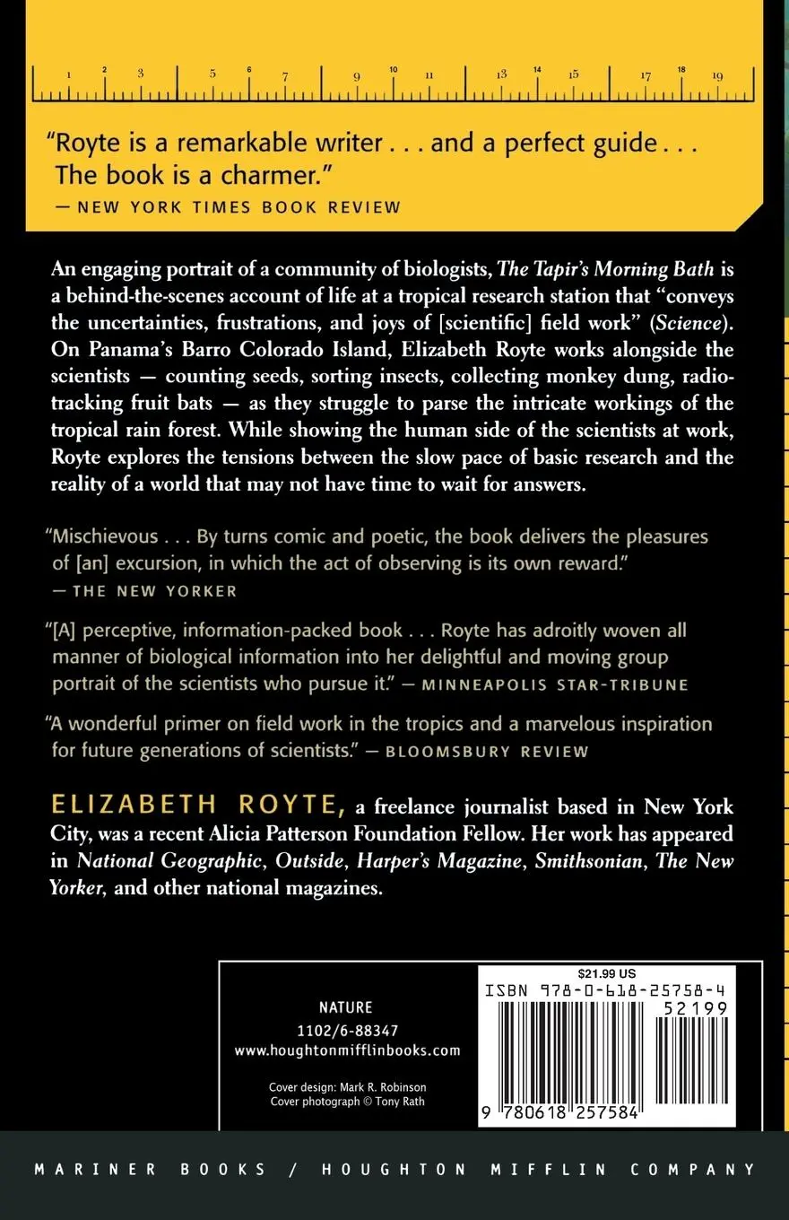 Rückseite: 9780618257584 | The Tapir's Morning Bath | Elizabeth Royte | Taschenbuch | Englisch