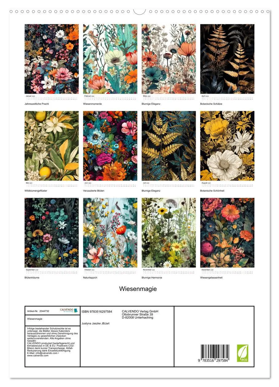 Bild: 9783516297584 | Wiesenmagie (hochwertiger Premium Wandkalender 2026 DIN A2 hoch),...