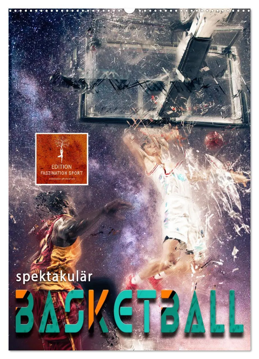 Cover: 9783516367584 | Basketball spektakulär (Wandkalender 2026 DIN A2 hoch), CALVENDO...