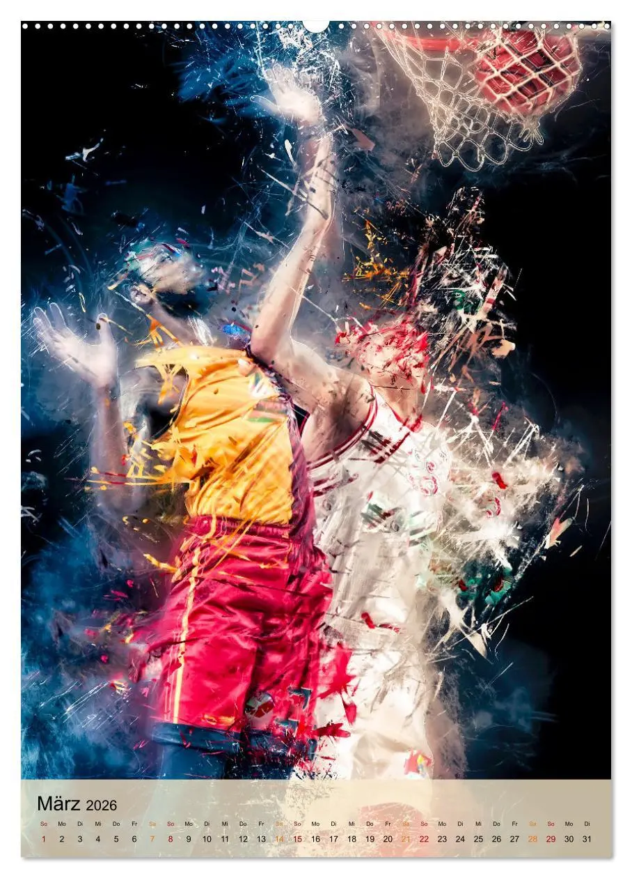 Bild: 9783516367584 | Basketball spektakulär (Wandkalender 2026 DIN A2 hoch), CALVENDO...
