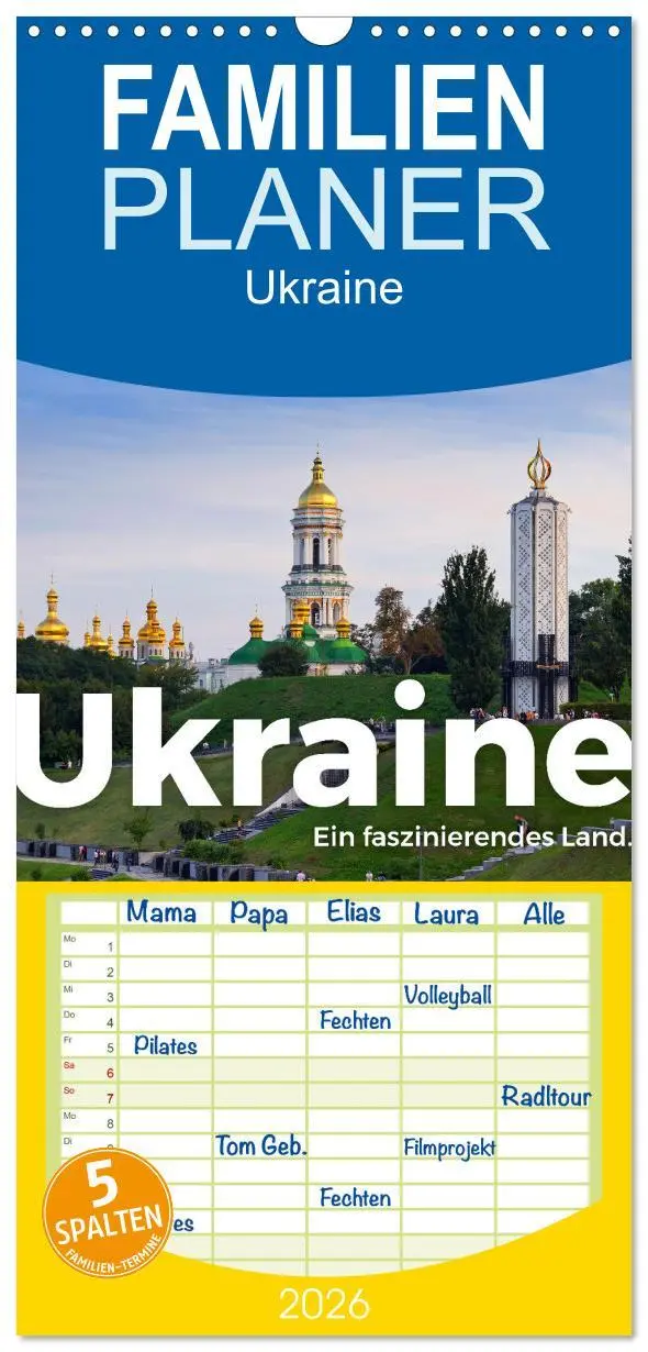 Cover: 9783516507584 | Familienplaner 2026 - Ukraine - Ein faszinierendes Land. mit 5...