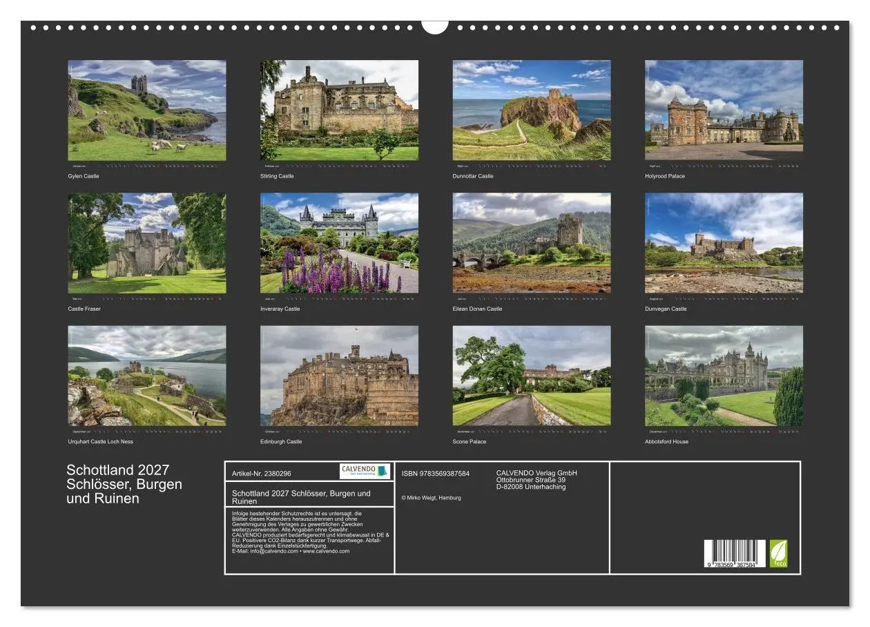 Bild: 9783569387584 | Schottland 2027 Schlösser, Burgen und Ruinen (Wandkalender 2027 DIN...