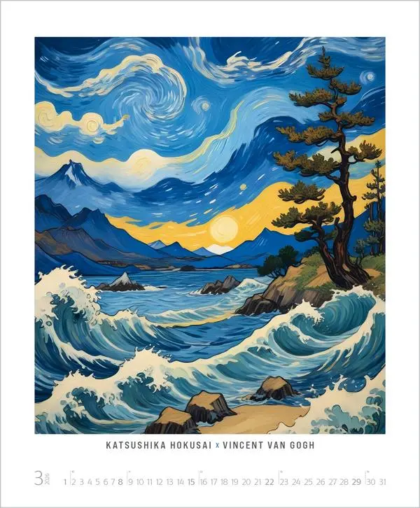 Bild: 9783731887584 | REMIX - KI mischt große Kunst 2026 | Verlag Korsch | Kalender | 14 S.