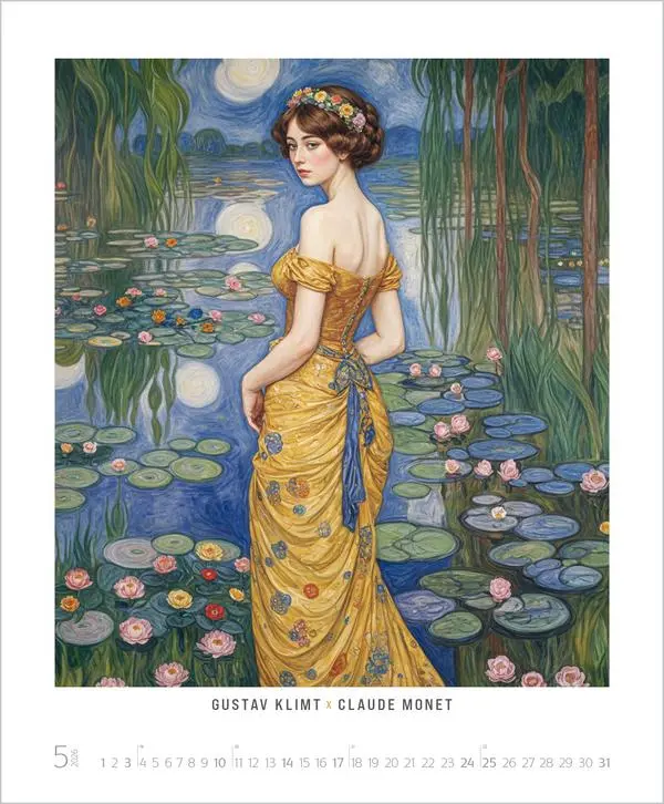 Bild: 9783731887584 | REMIX - KI mischt große Kunst 2026 | Verlag Korsch | Kalender | 14 S.
