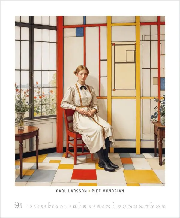 Bild: 9783731887584 | REMIX - KI mischt große Kunst 2026 | Verlag Korsch | Kalender | 14 S.