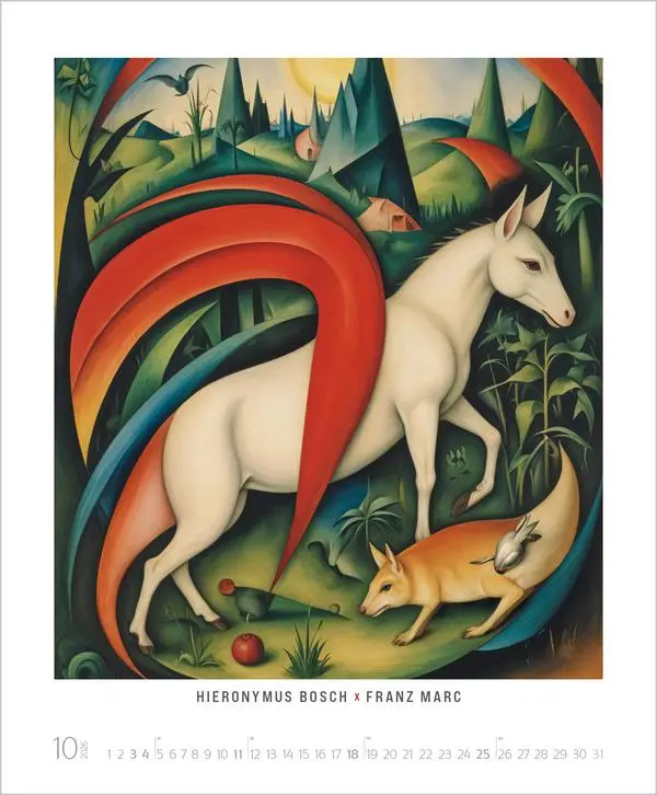 Bild: 9783731887584 | REMIX - KI mischt große Kunst 2026 | Verlag Korsch | Kalender | 14 S.