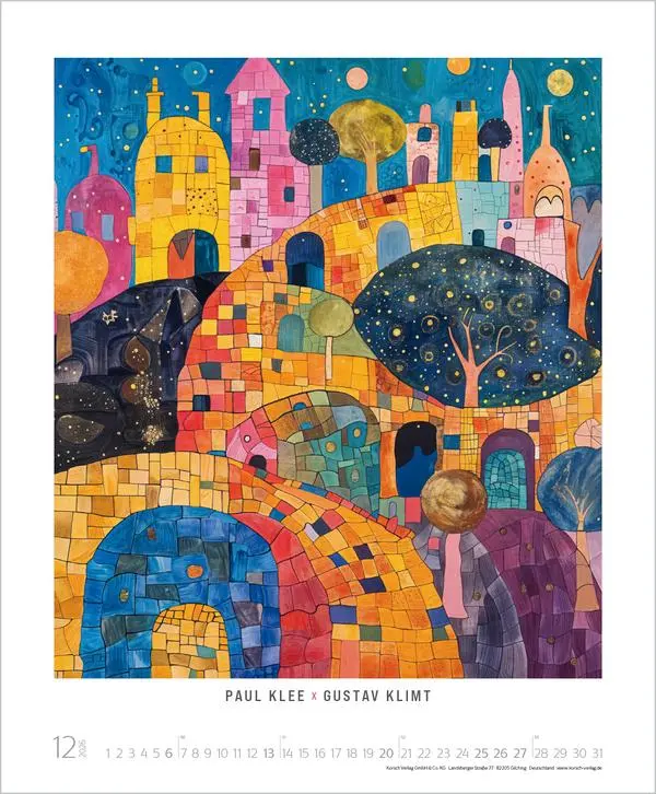 Bild: 9783731887584 | REMIX - KI mischt große Kunst 2026 | Verlag Korsch | Kalender | 14 S.