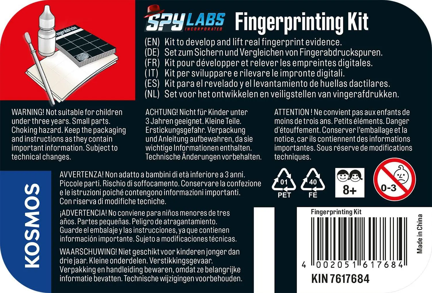 Bild: 4002051617684 | Spy Labs Fingerprinting Kit INT | Detektiv-Set | Spiel | 617684 | 2026