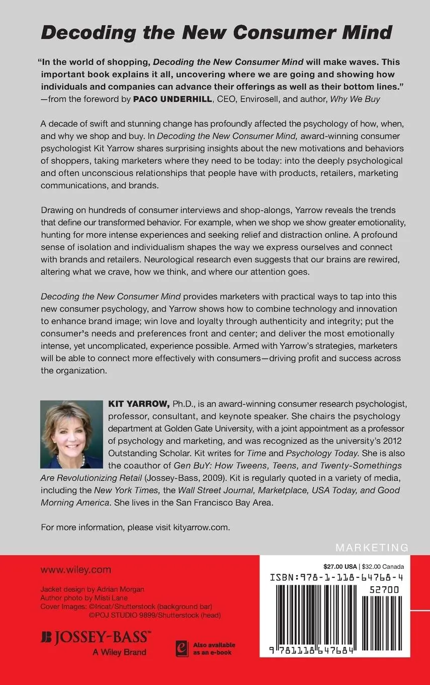 Rückseite: 9781118647684 | Decoding the New Consumer Mind | How and Why We Shop and Buy | Yarrow