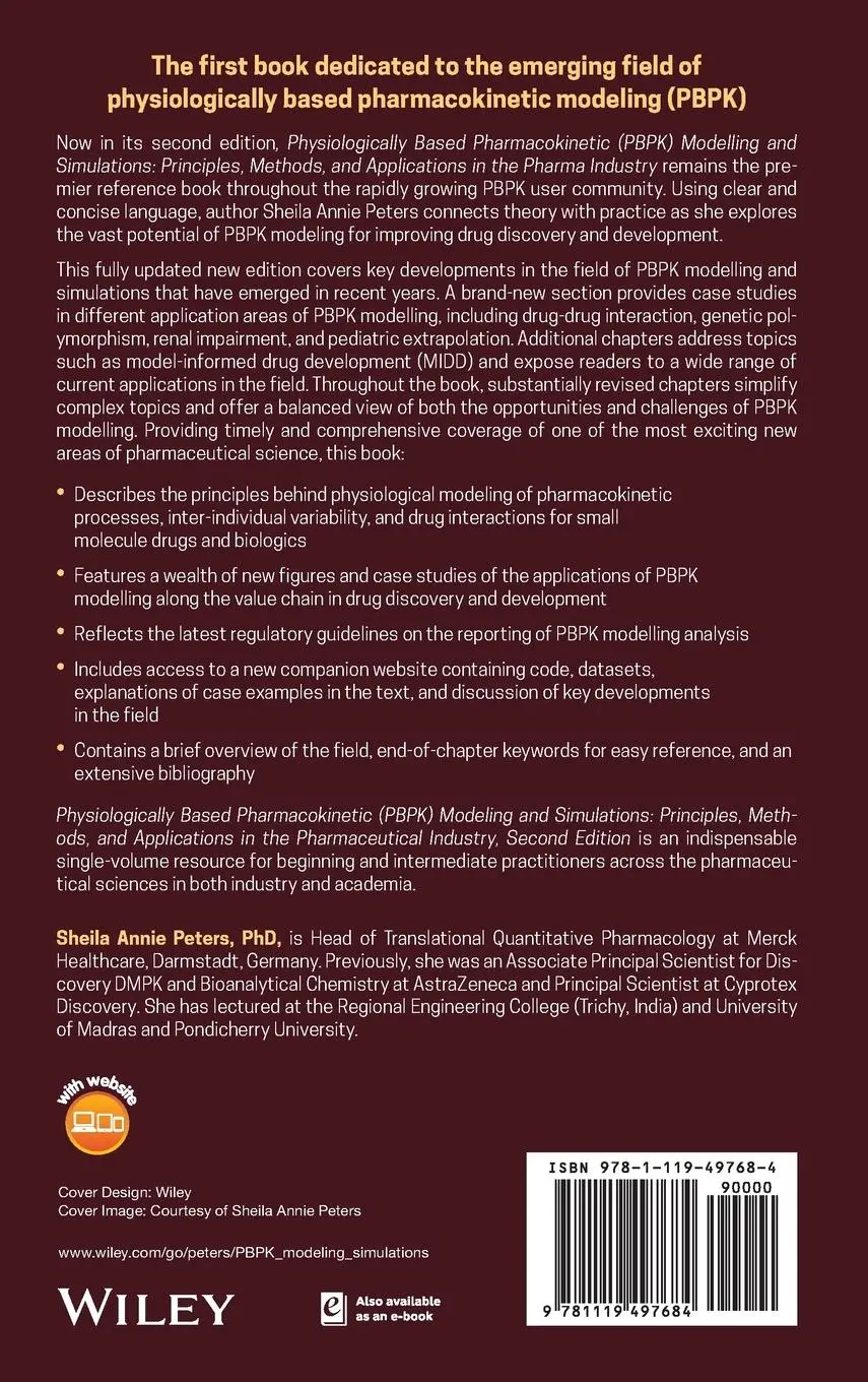 Rückseite: 9781119497684 | Physiologically Based Pharmacokinetic (Pbpk) Modeling and Simulations