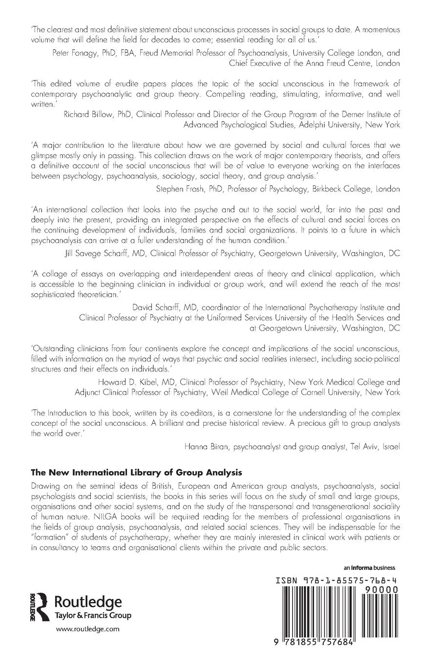 Rückseite: 9781855757684 | The Social Unconscious in Persons, Groups and Societies | Taschenbuch