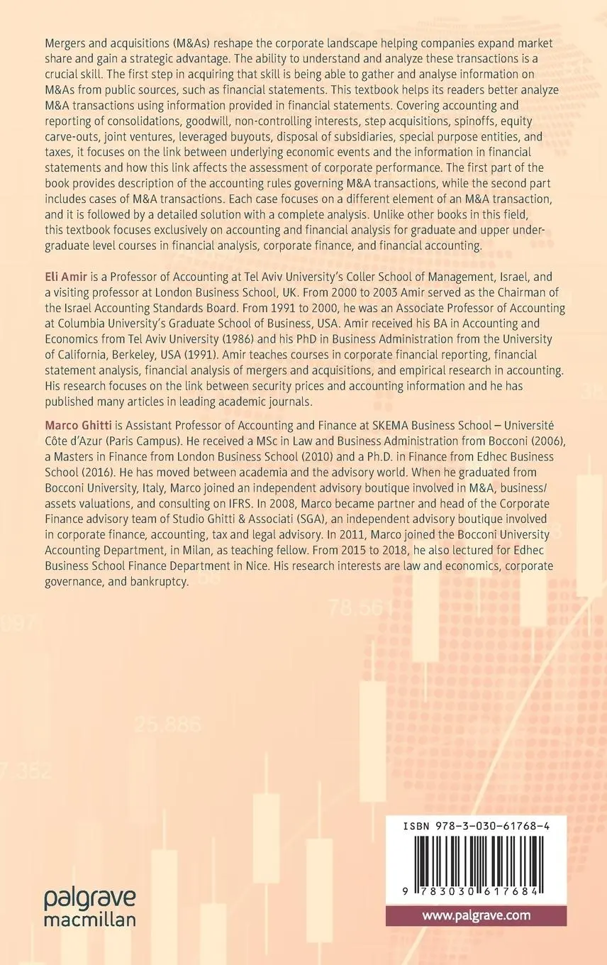 Rückseite: 9783030617684 | Financial Analysis of Mergers and Acquisitions | Marco Ghitti (u. a.)
