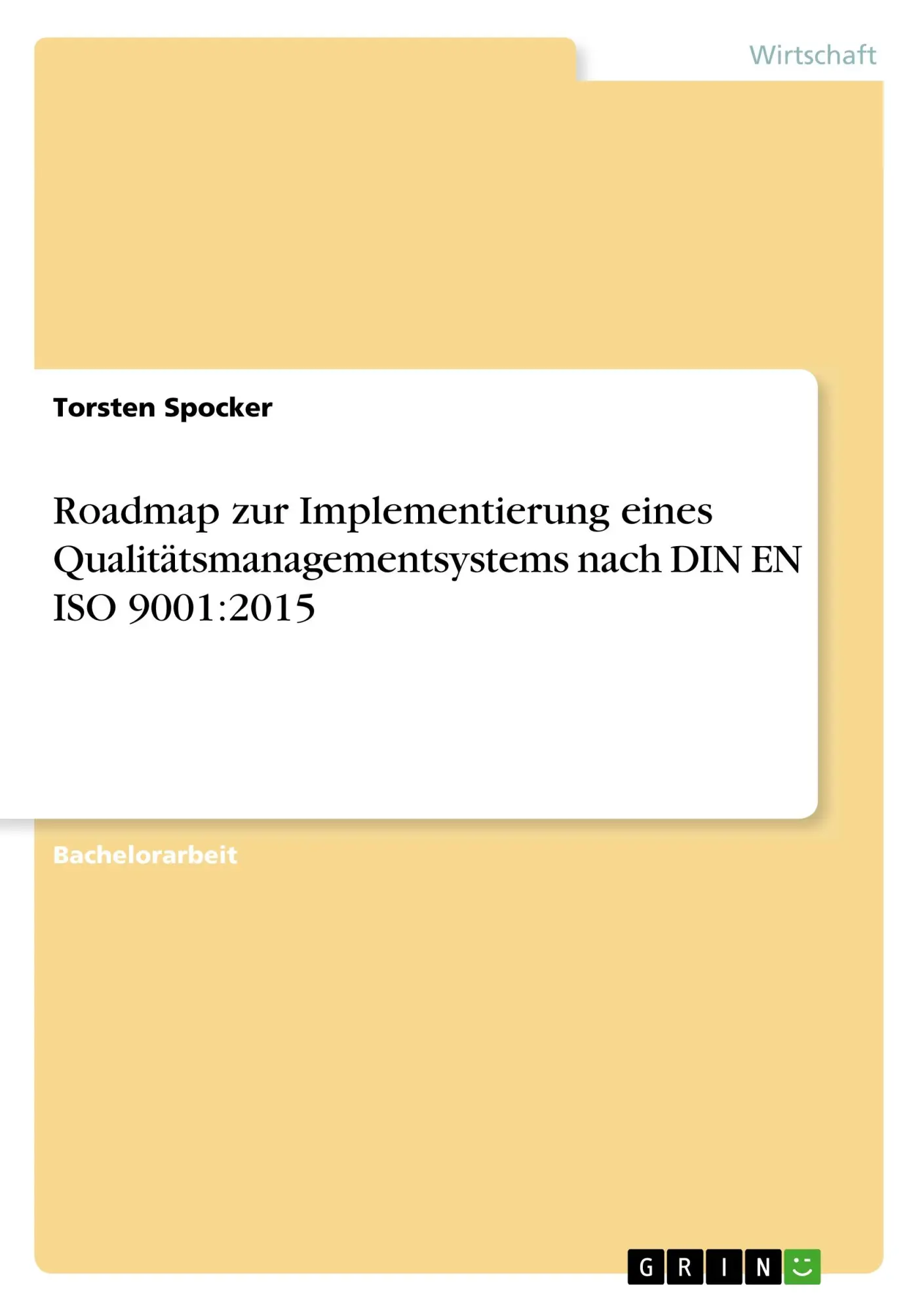 Cover: 9783346077684 | Roadmap zur Implementierung eines Qualitätsmanagementsystems nach...