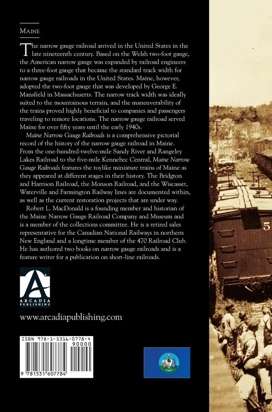 Rückseite: 9781531607784 | Maine Narrow Gauge Railroads | Robert L. Macdonald | Buch | Englisch