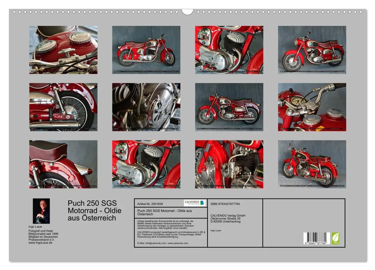 Bild: 9783457877784 | Puch 250 SGS Motorrad - Oldie aus Österreich (Wandkalender 2026 DIN...