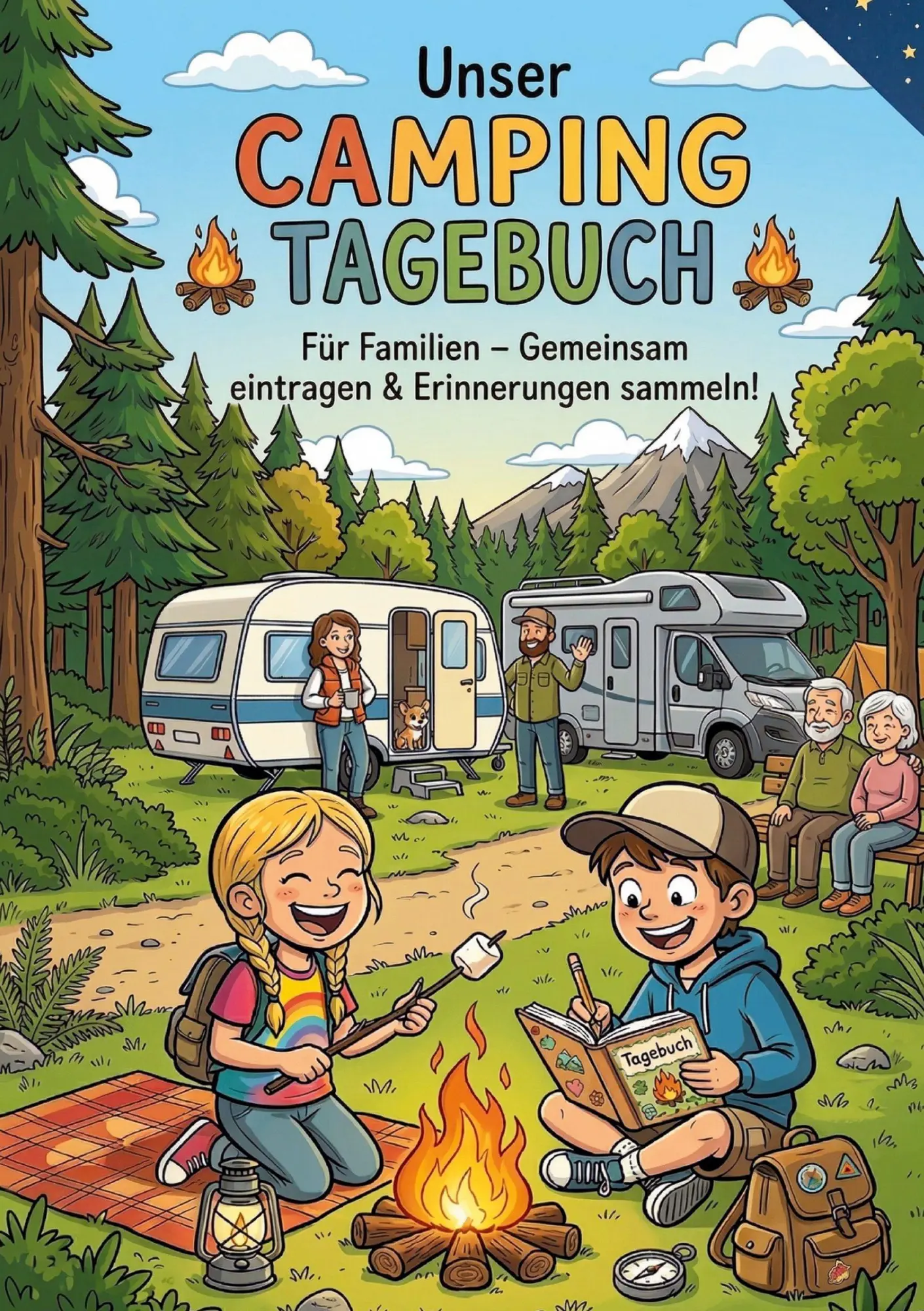 Cover: 9783695617784 | Unser Camping Tagebuch: Interaktives Reisetagebuch - für Familien