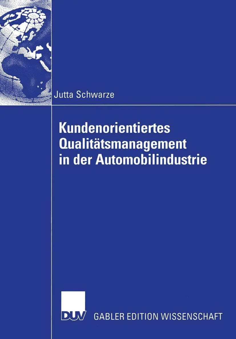 Cover: 9783824477784 | Kundenorientiertes Qualitätsmanagement in der Automobilindustrie