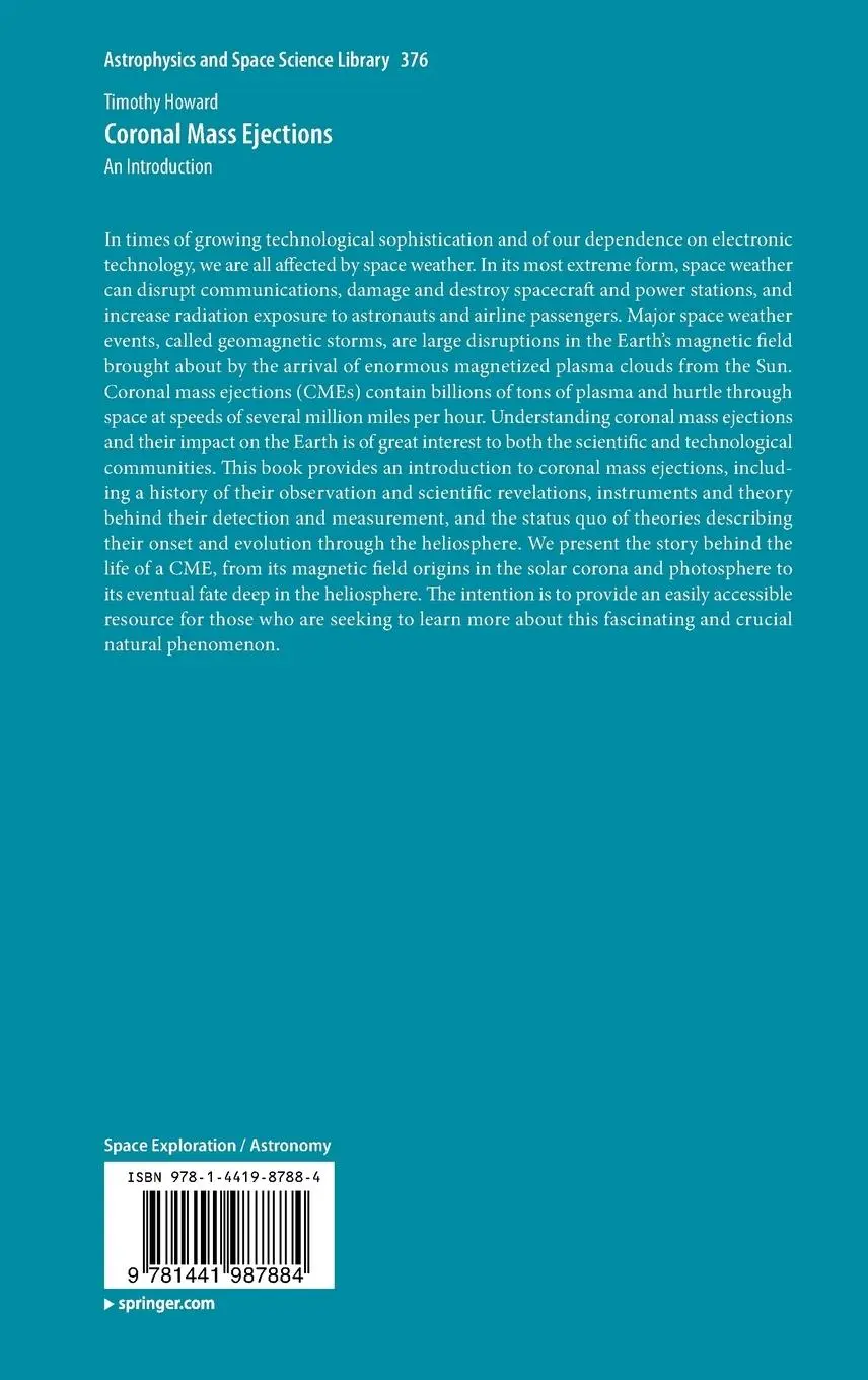 Rückseite: 9781441987884 | Coronal Mass Ejections | An Introduction | Timothty Howard | Buch