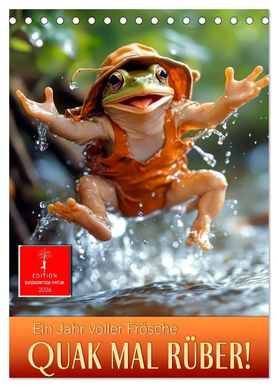 Cover: 9783457247884 | Quak mal rüber - ein Jahr voller Frösche (Tischkalender 2026 DIN A5...