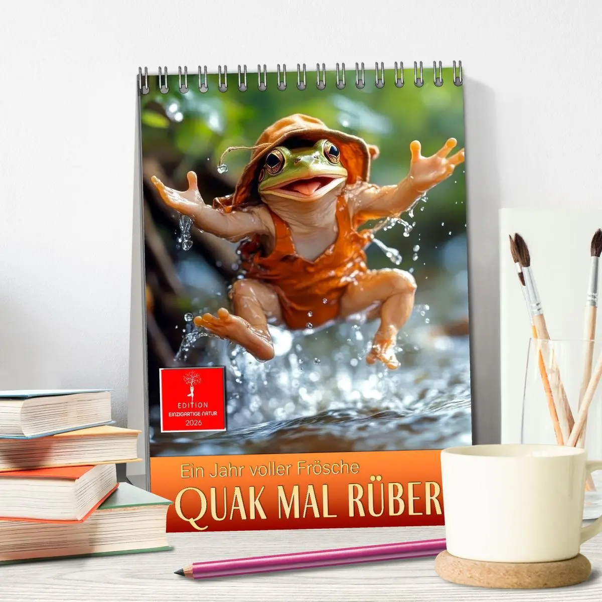 Bild: 9783457247884 | Quak mal rüber - ein Jahr voller Frösche (Tischkalender 2026 DIN A5...