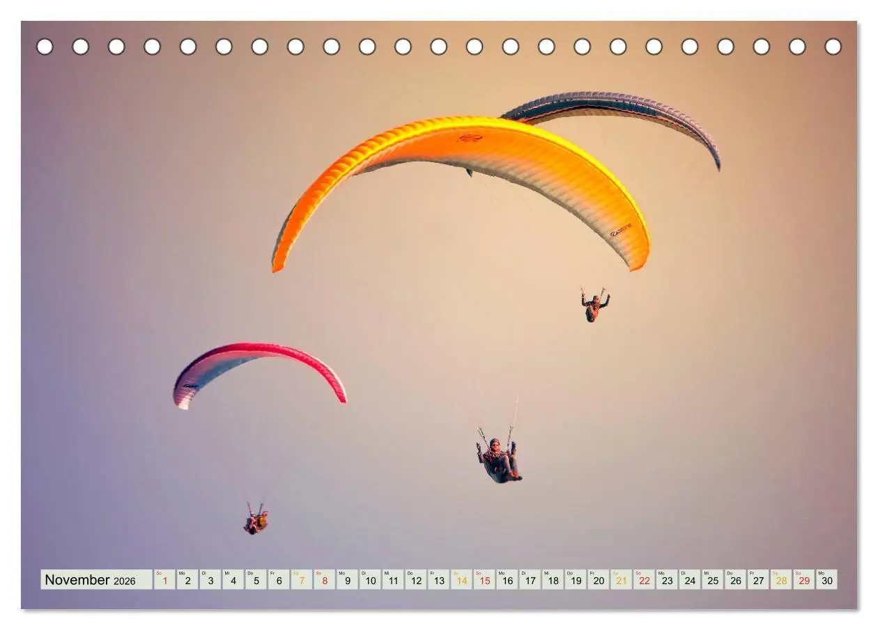 Bild: 9783457797884 | Paragliding - Mut zum Abenteuer (Tischkalender 2026 DIN A5 quer),...