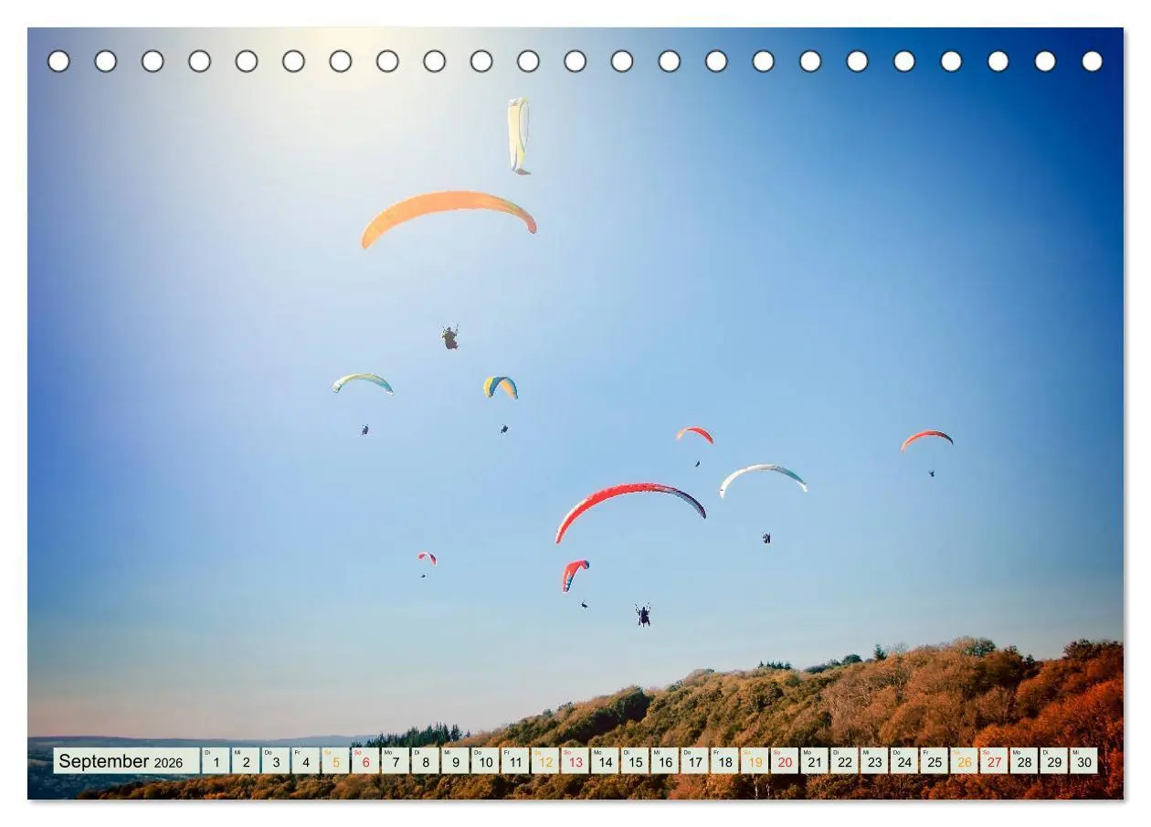 Bild: 9783457797884 | Paragliding - Mut zum Abenteuer (Tischkalender 2026 DIN A5 quer),...