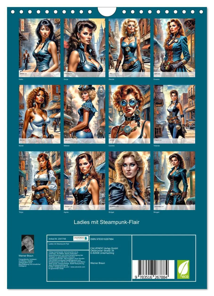 Bild: 9783516267884 | Ladies mit Steampunk-Flair (Wandkalender 2026 DIN A4 hoch),...