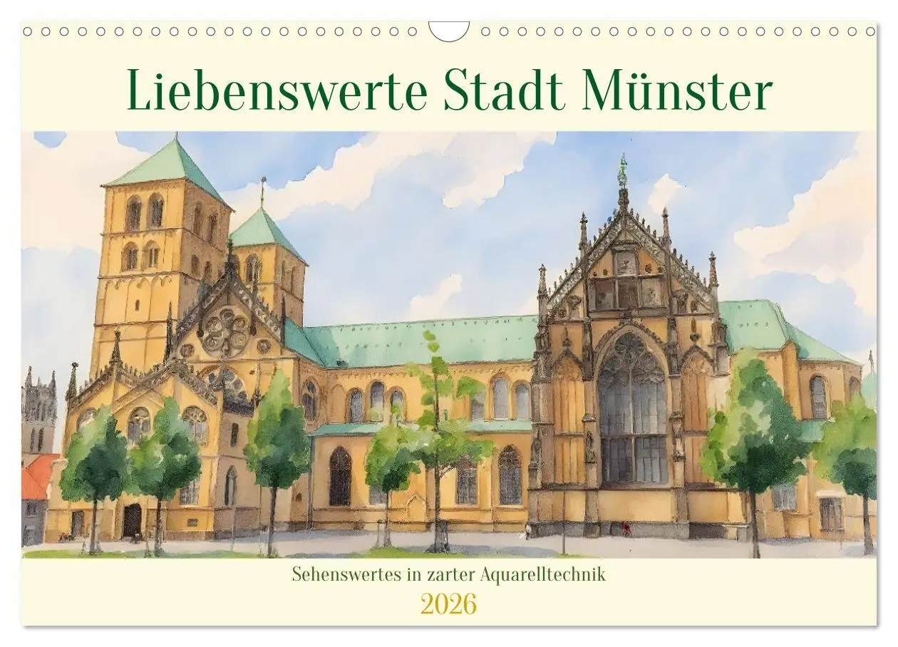 Cover: 9783516717884 | Liebenswerte Stadt Münster (Wandkalender 2026 DIN A3 quer),...