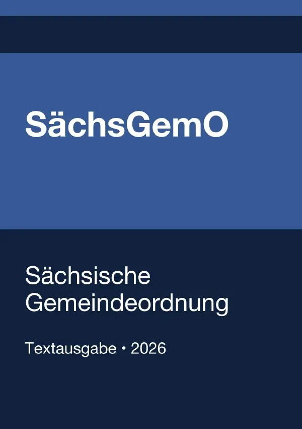 Cover: 9783565397884 | SächsGemO - Sächsische Gemeindeordnung 2026 | Gesetze24 Deutschland