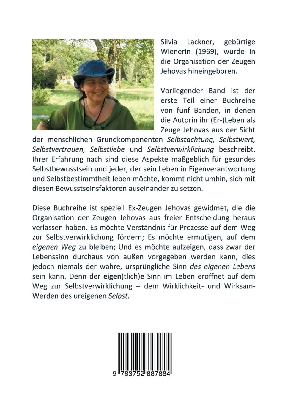 Rückseite: 9783752887884 | Zeugen Jehovas und Selbstachtung | Silvia Lackner | Taschenbuch | 2018