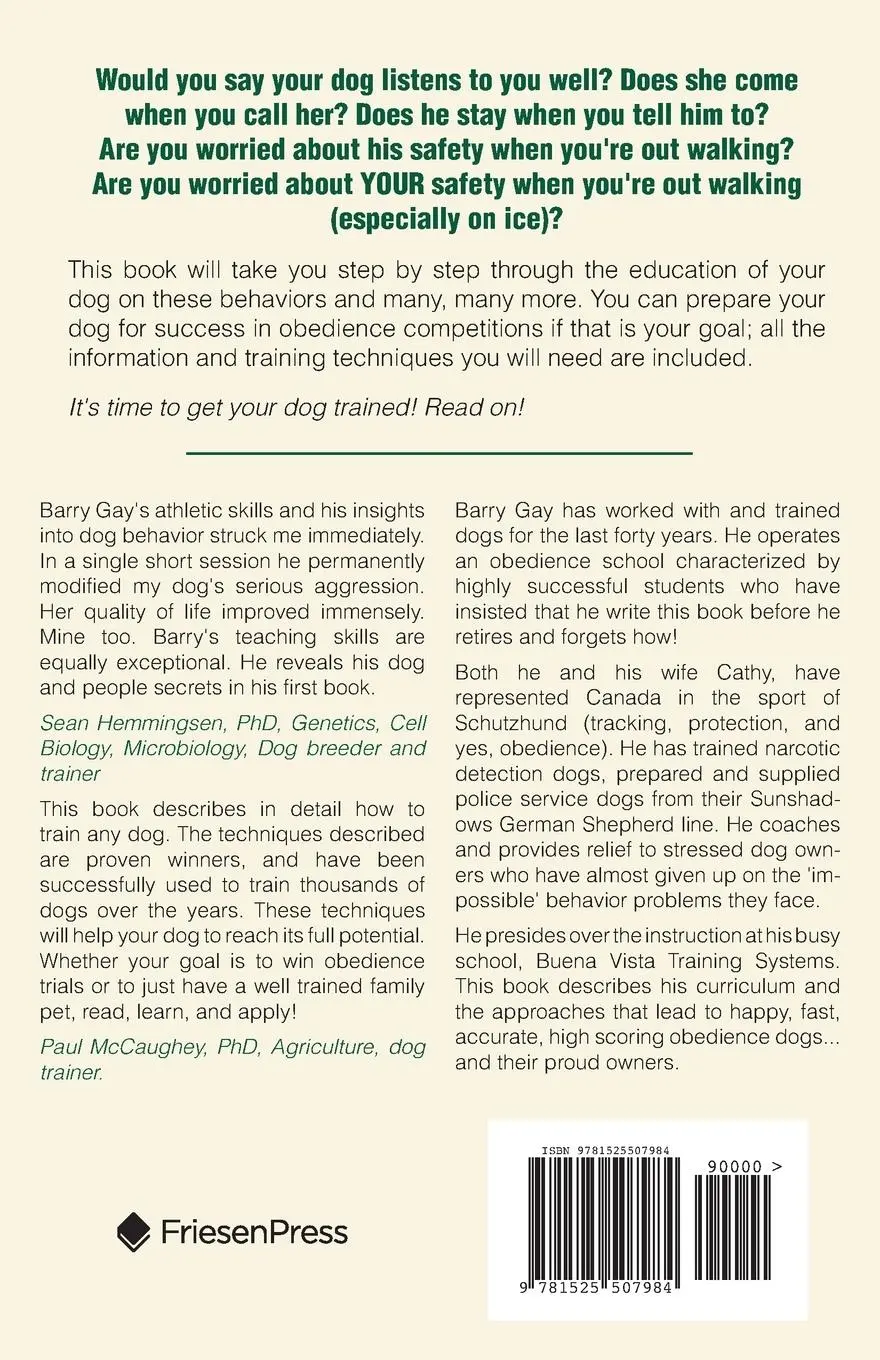 Rückseite: 9781525507984 | Balanced Training | Obedience for Dogs and Their Owners | Barry Gay