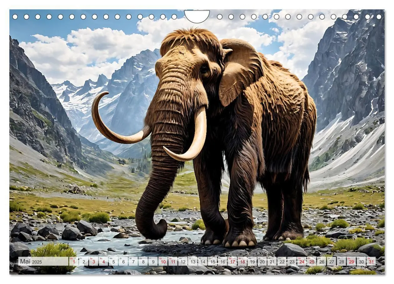 Bild: 9783383817984 | Im urzeitlichen Reich des Mammuts (Wandkalender 2025 DIN A4 quer),...