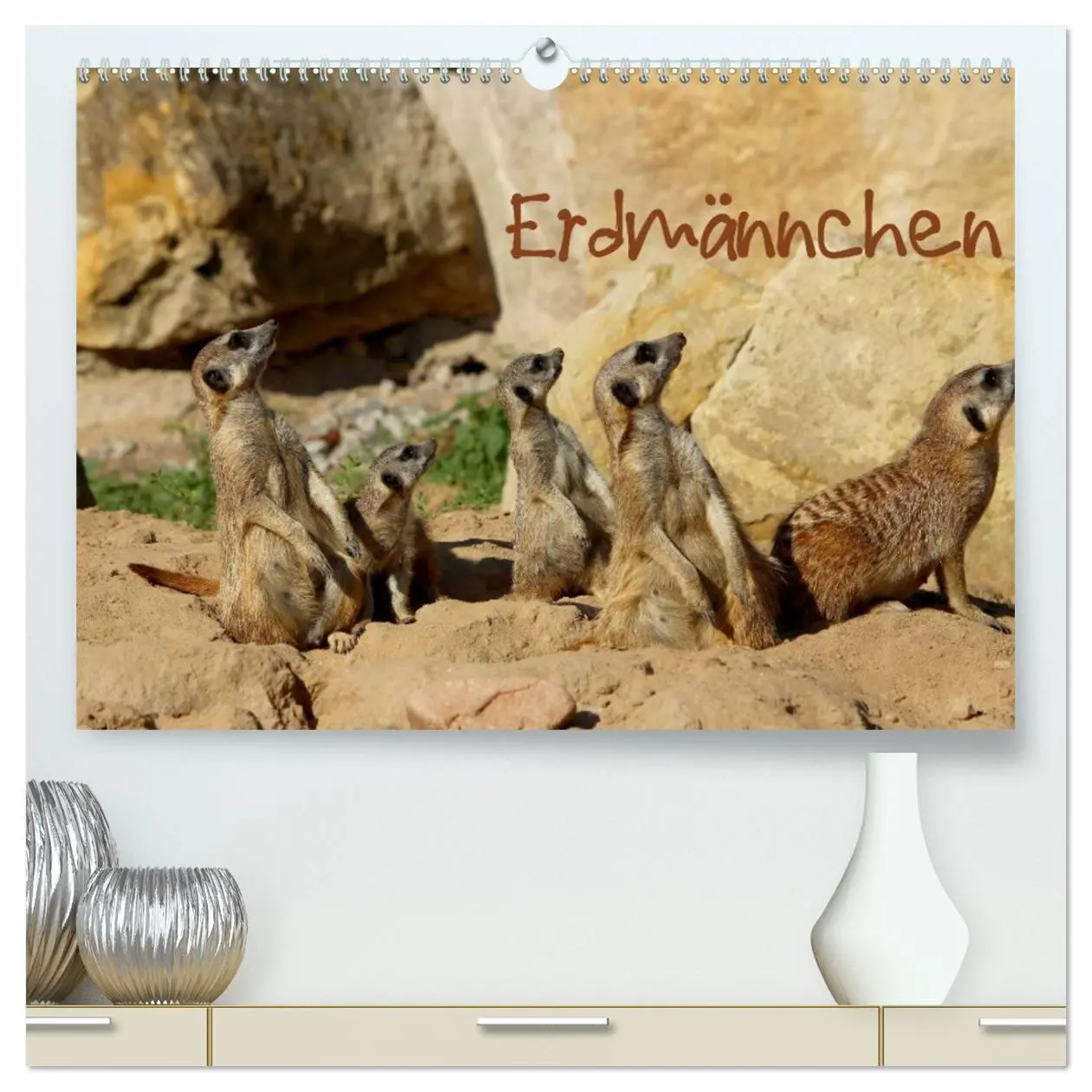 Cover: 9783516187984 | Erdmännchen (hochwertiger Premium Wandkalender 2026 DIN A2 quer),...