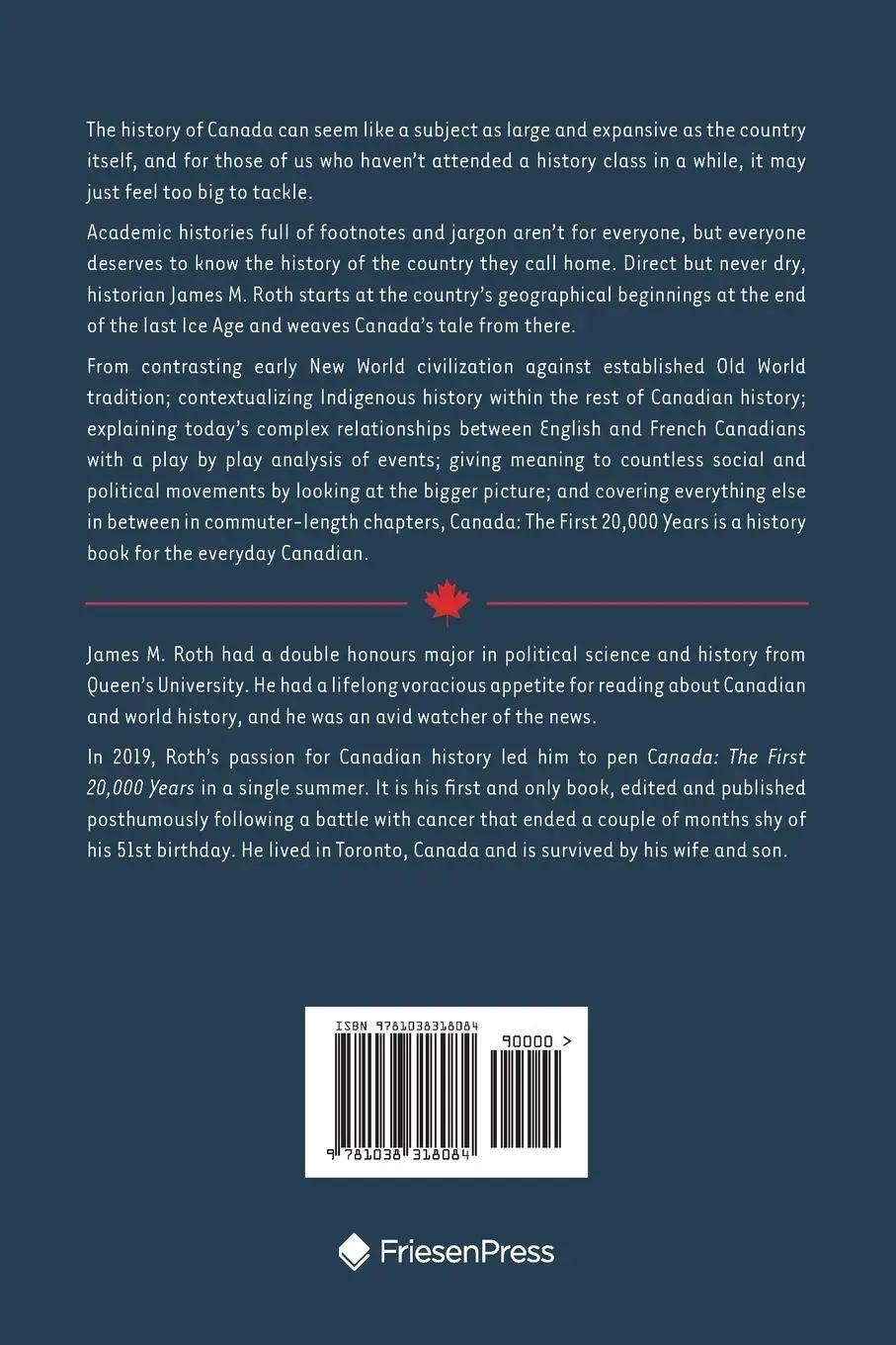 Rückseite: 9781038318084 | Canada | The First 20,000 Years | James M. Roth | Taschenbuch | 2024