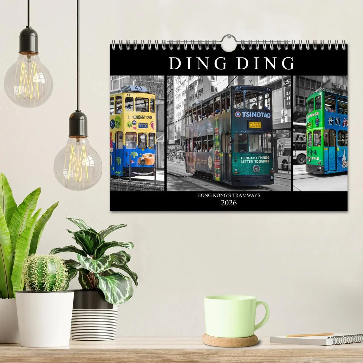 Bild: 9783457748084 | Ding Ding - Hong Kong's Tramways (Wandkalender 2026 DIN A4 quer),...