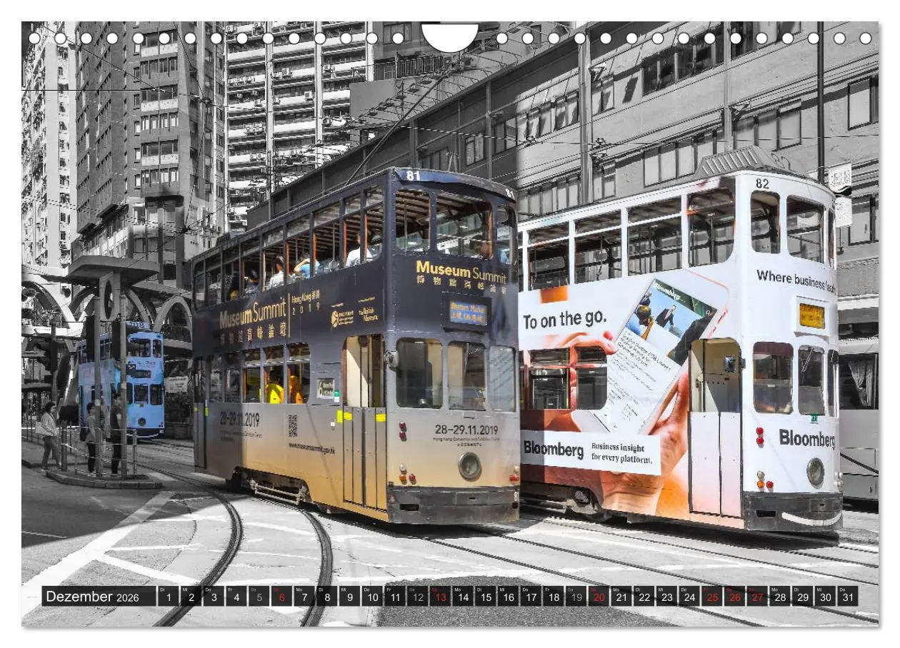 Bild: 9783457748084 | Ding Ding - Hong Kong's Tramways (Wandkalender 2026 DIN A4 quer),...