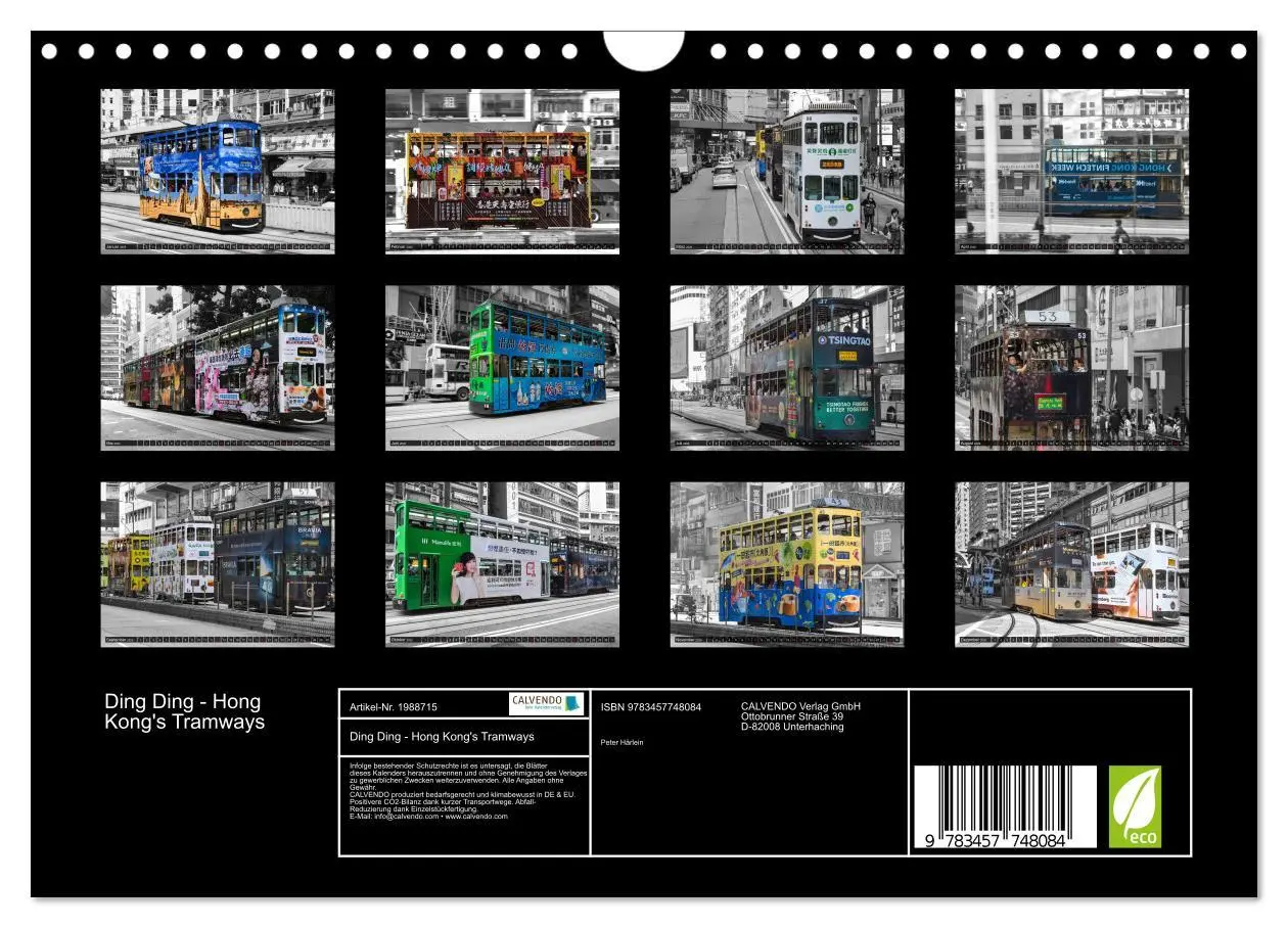 Bild: 9783457748084 | Ding Ding - Hong Kong's Tramways (Wandkalender 2026 DIN A4 quer),...