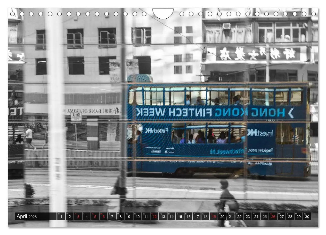 Bild: 9783457748084 | Ding Ding - Hong Kong's Tramways (Wandkalender 2026 DIN A4 quer),...