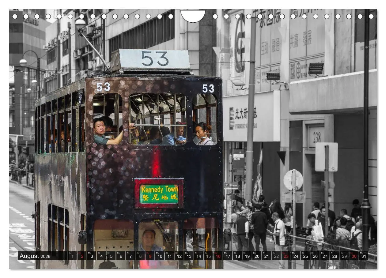 Bild: 9783457748084 | Ding Ding - Hong Kong's Tramways (Wandkalender 2026 DIN A4 quer),...
