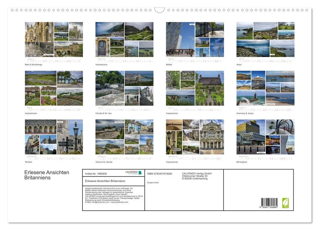 Bild: 9783457818084 | Erlesene Ansichten Britanniens (Wandkalender 2026 DIN A2 quer),...