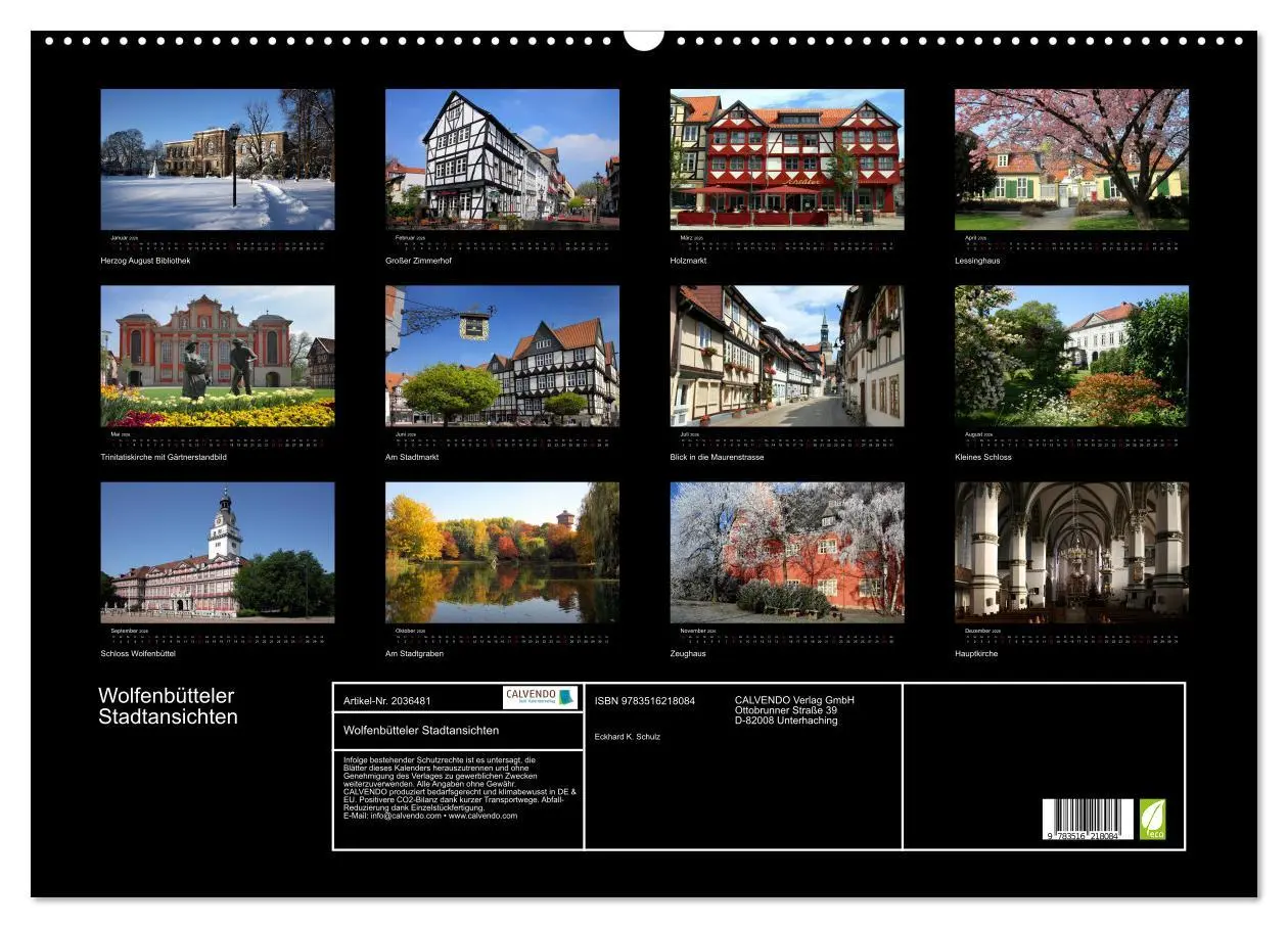 Bild: 9783516218084 | Wolfenbütteler Stadtansichten (Wandkalender 2026 DIN A2 quer),...