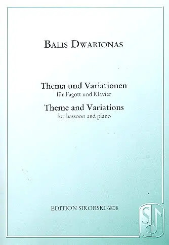 Cover: 9790003068084 | Thema und Variationen | Balys Dvarionas | Buch | Sikorski Edition